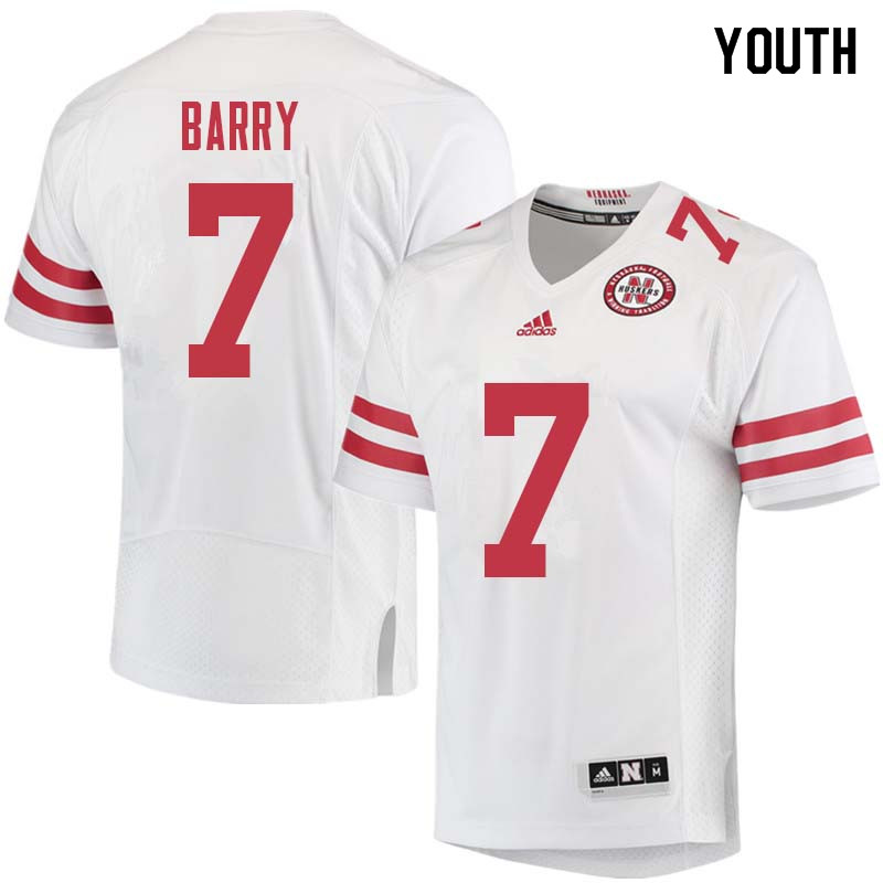 Youth #7 Mohamed Barry Nebraska Cornhuskers College Football Jerseys Sale-White
